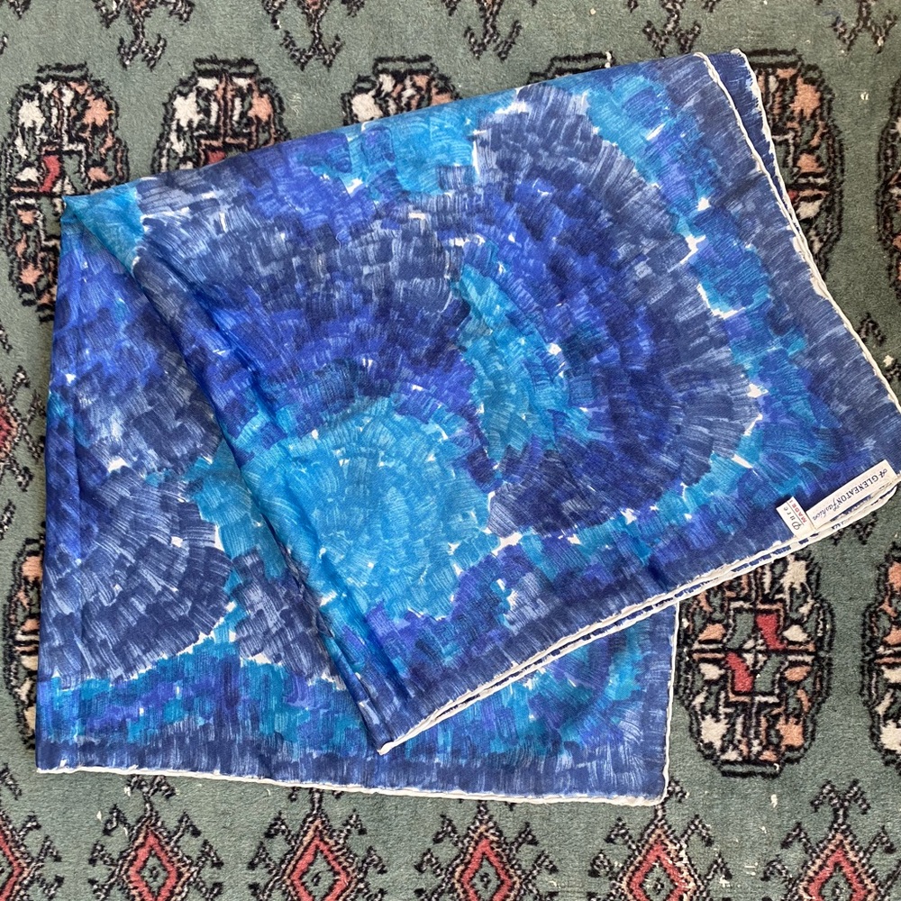 Rare! A Gleneaton fashion 60s vintage silk scarf